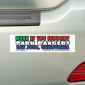 toeter steun parkwachters bumpersticker (Op auto)