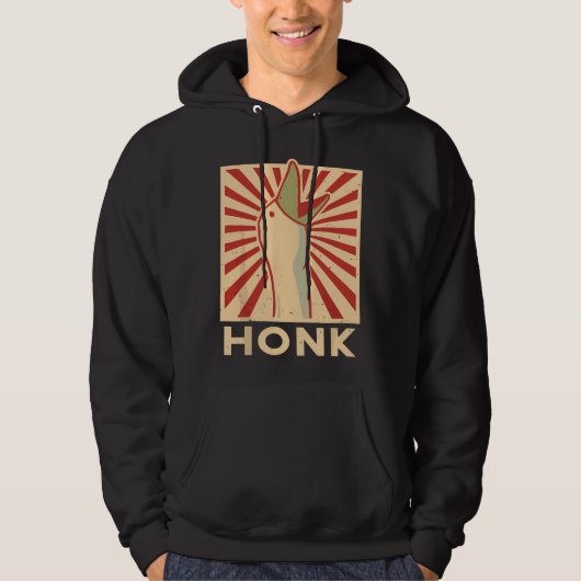 Toeterende gans - Grappige eend kip meme cadeau id Hoodie (Voorkant)