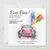 ToeterToeter! Rij langs verjaardagsparade Kaart (Voorkant)