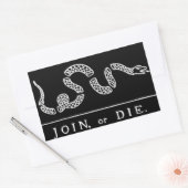 toetreden tot of die snake rechthoekige sticker (Envelop)