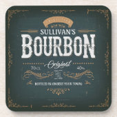  toets ADD NAAM American Bourbon Whiskey Bar Bier Onderzetter (Voorkant)