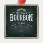  toets ADD NAAM American Bourbon Whiskey Bar Metalen Ornament (Voorkant)