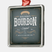  toets ADD NAAM American Bourbon Whiskey Bar Metalen Ornament (Links)