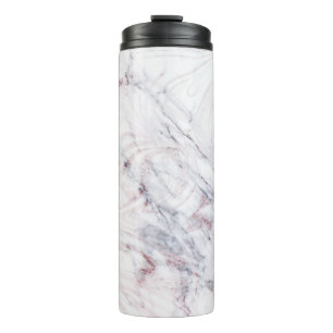 Toets van Rose Witte & Grijze Marmer Draai Chic Tr Thermosbeker