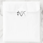 Toetsen aan het DNA van het Muziek-genieDNA Ronde Sticker (Tas)