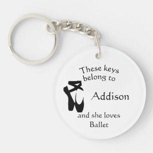 Toetsen Aangepaste naam loslaat ballet Sleutelhanger