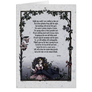 Toetsen "Bright Star" Victoriaans kunstkaart