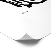 "Toetsen", digitaal, abstract, zwart-wit Poster (Hoek)