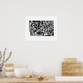 "Toetsen", digitaal, abstract, zwart-wit Poster (Keuken)