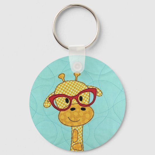 Toetsen - Giraffe voor bladwijzer Sleutelhanger (Voorkant)