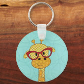 Toetsen - Giraffe voor bladwijzer Sleutelhanger (Voorkant)