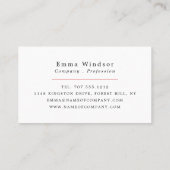 Toetsen, makelaar, makelaar Visitekaartje (Achterkant)