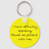 Toetsen - moeilijk praten sleutelhanger (Voorkant)