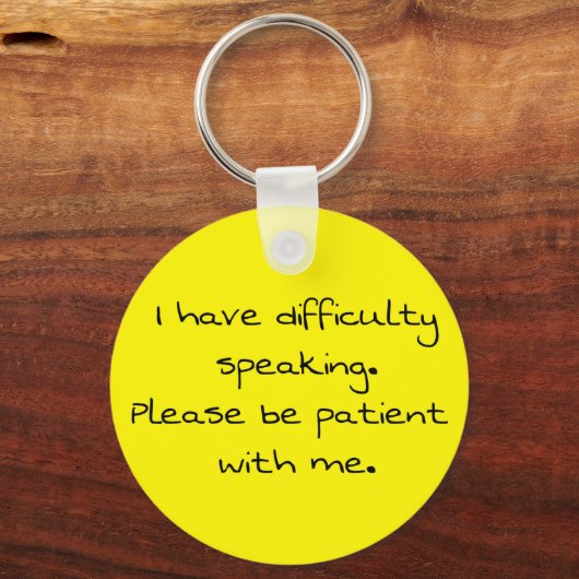 Toetsen - moeilijk praten sleutelhanger (Voorkant)