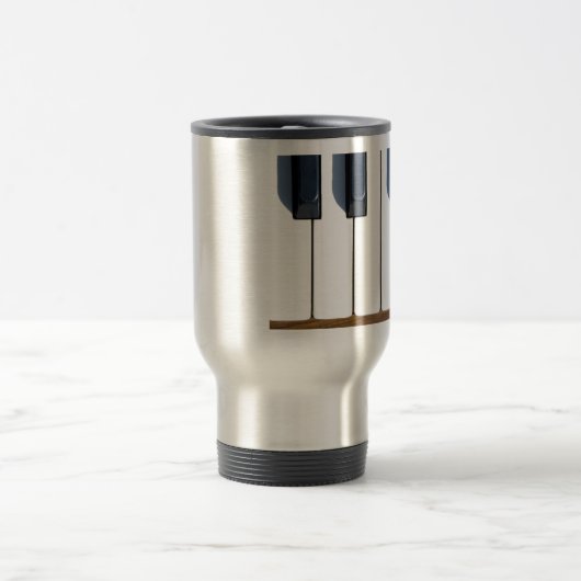 Toetsen op een piano reisbeker (Center)