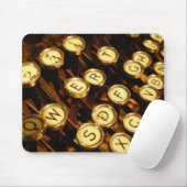 Toetsen op een tekstschrijver muismat (Met muis)