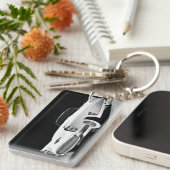 Toetsen - Populaire oude schoolauto's Sleutelhanger (Voorkant Rechts)