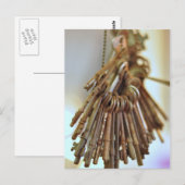  toetsen Skeleton Keys Vintage Briefkaart (Voorkant / Achterkant)