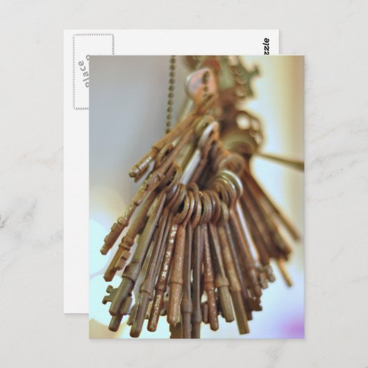  toetsen Skeleton Keys Vintage Briefkaart (Voorkant / Achterkant)