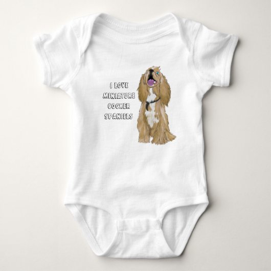 Toetsen voor de Miniature Cocker Spaniel Romper (Voorkant)