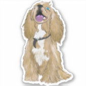 Toetsen voor de Miniature Cocker Spaniel Sticker (Voorkant)