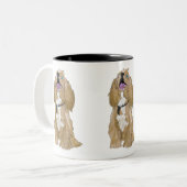 Toetsen voor de Miniature Cocker Spaniel Tweekleurige Koffiemok (Voorkant links)
