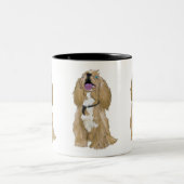 Toetsen voor de Miniature Cocker Spaniel Tweekleurige Koffiemok (Center)