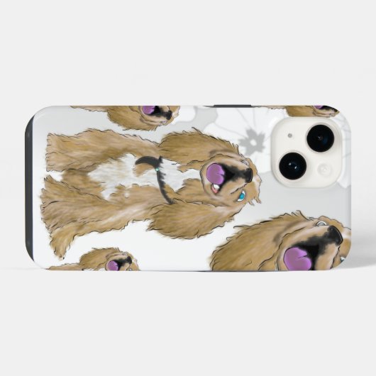 Toetsen voor de Miniature Cocker Spaniels iPhone Hoesje (Achterkant horizontaal)