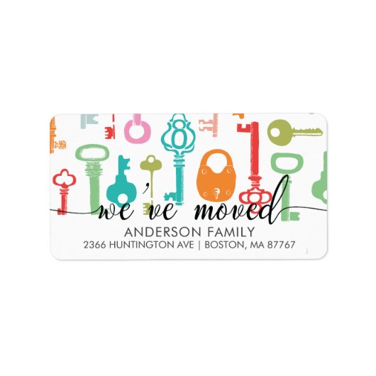  toetsen | We hebben het adreslabel verplaatst Etiket (Voorkant)