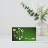 Toetsen - wit op Spotlit Green Visitekaartje (Staand voorkant)