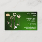 Toetsen - wit op Spotlit Green Visitekaartje (Achterkant)