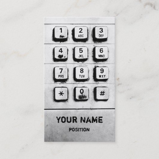 toetsenblok-visitekaartje visitekaartje (Voorkant)