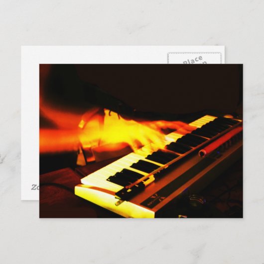 Toetsenbord afspelen briefkaart (Voorkant / Achterkant)