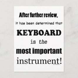 Toetsenbord belangrijkste instrument briefkaart