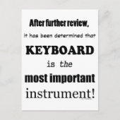 Toetsenbord belangrijkste instrument briefkaart (Voorkant)