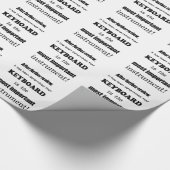 Toetsenbord belangrijkste instrument cadeaupapier (Hoek)