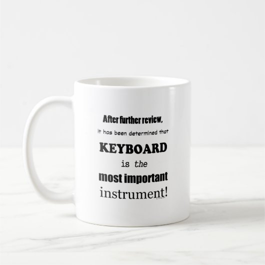 Toetsenbord belangrijkste instrument koffiemok (Links)