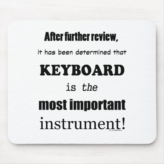 Toetsenbord belangrijkste instrument muismat (Voorkant)