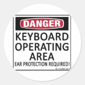 Toetsenbord besturingssysteem ronde sticker (Voorkant)