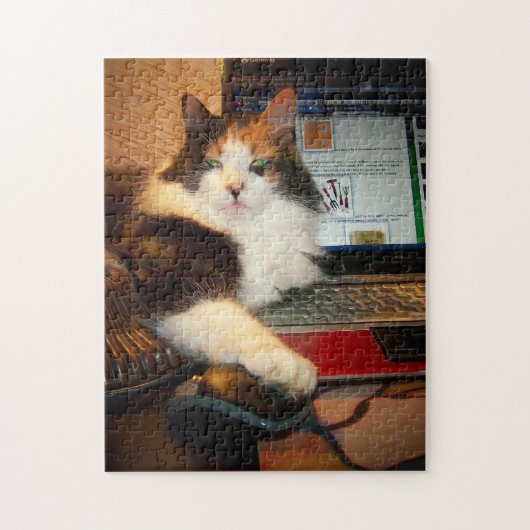 Toetsenbord Calico Kat Jigzaag Puzzle Legpuzzel (Verticaal)