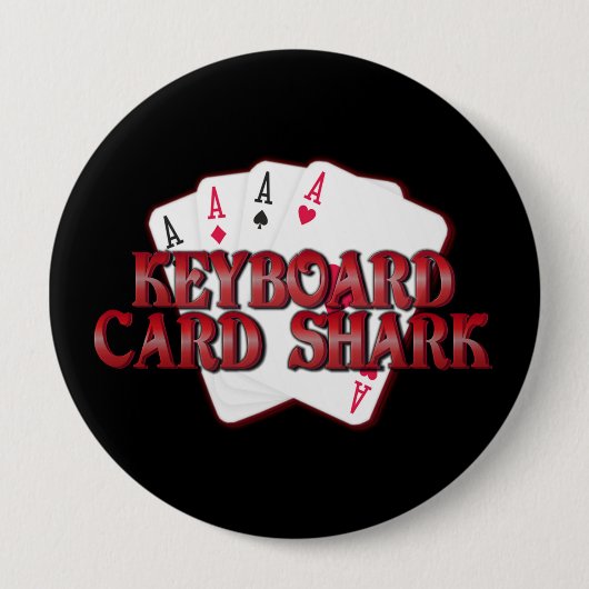 Toetsenbord Card Shark Knop Ronde Button 4,0 Cm (Voorkant)