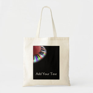 Toetsenbord Chaos Bright op zwart Tote Bag