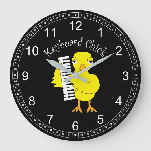 Toetsenbord Chick Tekst Grote Klok (Voorkant)