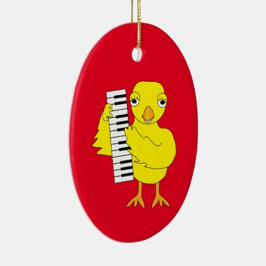 Toetsenbord Chick Tekst Keramisch Ornament (Rechts)