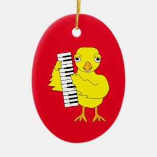 Toetsenbord Chick Tekst Keramisch Ornament
