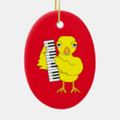 Toetsenbord Chick Tekst Keramisch Ornament (Achterkant)