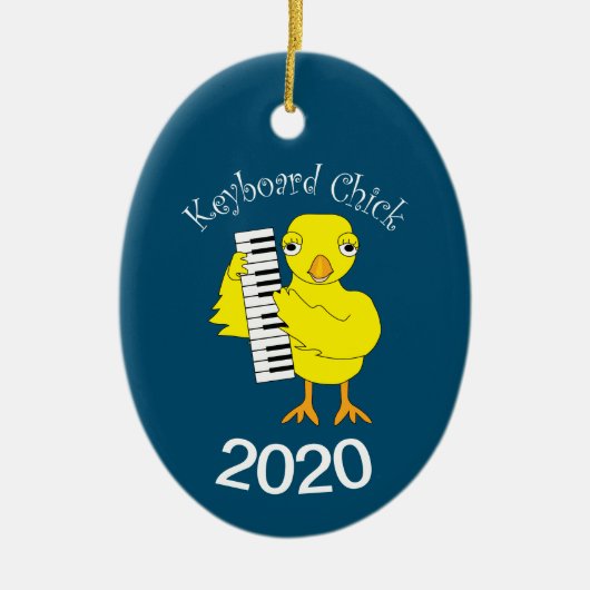 Toetsenbord Chick Tekst Keramisch Ornament (Voorkant)