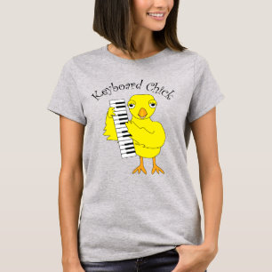 Toetsenbord Chick Tekst T-shirt