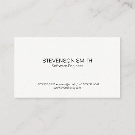 Toetsenbord | Codeur | Programmeerder Visitekaartje (Achterkant)