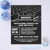 Toetsenbord, computerreparatiespecialist Advertere Flyer (Enkel)